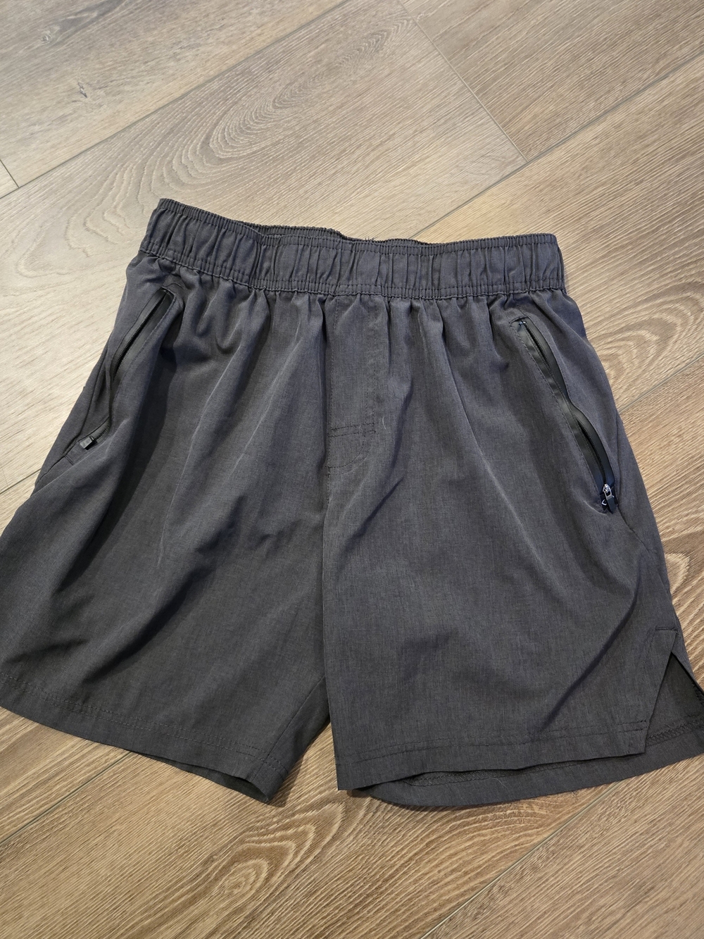 Men's Athletic Elastic-Waist Shorts in Charcoal